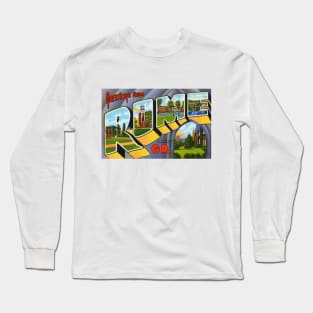 Greetings from Rome Georgia, Vintage Large Letter Postcard Long Sleeve T-Shirt